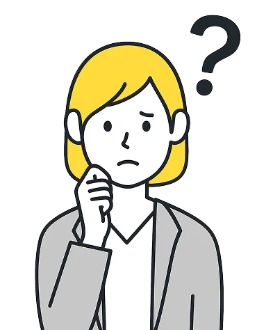 不安を抱える男女のイラスト